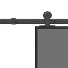 vidaXL Porte coulissante kit de quincaillerie tremp&eacute; verre aluminium