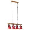 vidaXL Plafonnier 25 W rouge d&eacute;lav&eacute; 90x24x111 cm E27