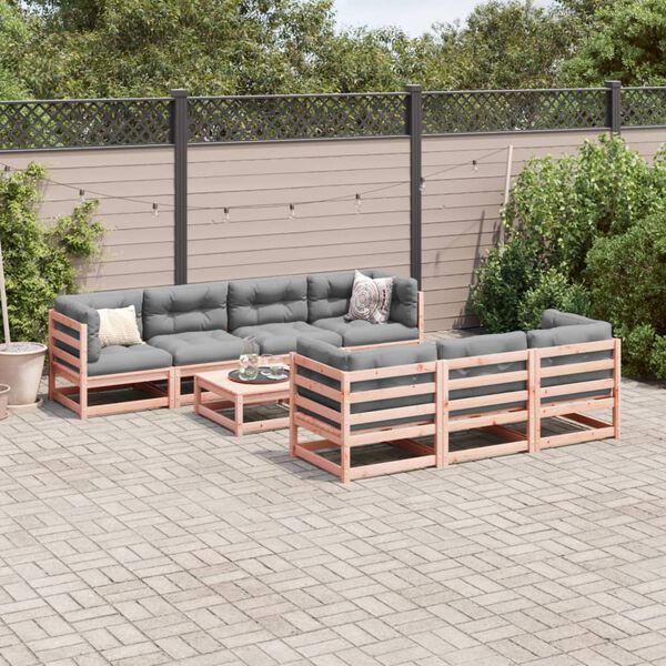 vidaXL Salon de jardin 8 pcs bois massif sapin de douglas