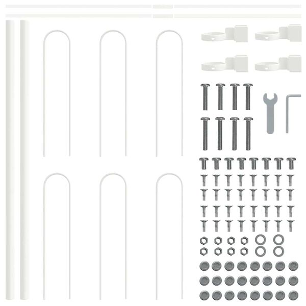 vidaXL Cl&ocirc;ture de jardin 5 pcs Blanc 8,5 x 0,6 m
