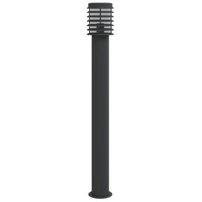 vidaXL Lampadaire d'extérieur noir 110 cm acier inoxydable