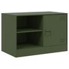vidaXL Meubles TV 2 pcs vert olive 67x39x44 cm acier