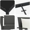 vidaXL Ensemble de salle &agrave; manger pour jardin 7 pcs Noir polyrotin