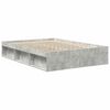 vidaXL Cadre de lit sans matelas gris b&eacute;ton 135x190 cm