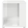 vidaXL Table d'appoint Blanc brillant 33x33x34,5 cm Agglom&eacute;r&eacute;
