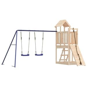 vidaXL Aire de jeux d'ext&eacute;rieur bois de pin massif