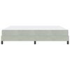 vidaXL Lit &agrave; ressorts avec matelas Gris clair 180 x 220 cm tissu