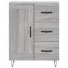 vidaXL Buffet haut Sonoma gris 69,5x34x180 cm Bois d'ing&eacute;nierie