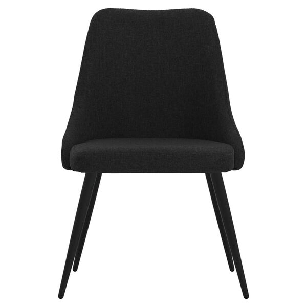 vidaXL Chaises &agrave; manger lot de 2 noir tissu