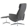 vidaXL Fauteuil de massage inclinable repose-pieds gris et noir tissu