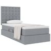 vidaXL Lit avec rangement et matelas Gris clair 90 x 200 cm Polyester