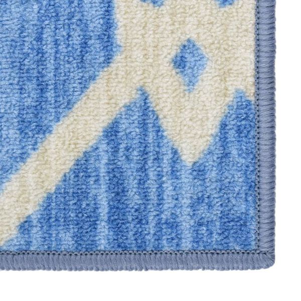 vidaXL Tapis de couloir Bleu 80x400 cm