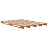 vidaXL Lit de palette sans matelas cire marron 140x200 cm pin massif