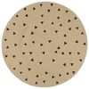 vidaXL Tapis fait &agrave; la main Jute avec imprim&eacute; &agrave; triangles 90 cm