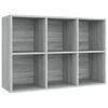 vidaXL Biblioth&egrave;que/Buffet Sonoma gris 66x30x98 cm Bois d'ing&eacute;nierie