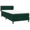 vidaXL Sommier &agrave; lattes de lit et matelas vert fonc&eacute; 90x220 cm velours
