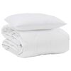 vidaXL Duvet d'&eacute;t&eacute; simple avec oreiller 2 pcs Blanc Microfibre