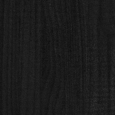 vidaXL Table basse Noir 75x50x33,5 cm Bois de pin massif