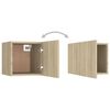 vidaXL Tables de chevet 2pcs Chêne sonoma 30,5x30x30cm Bois ingénierie
