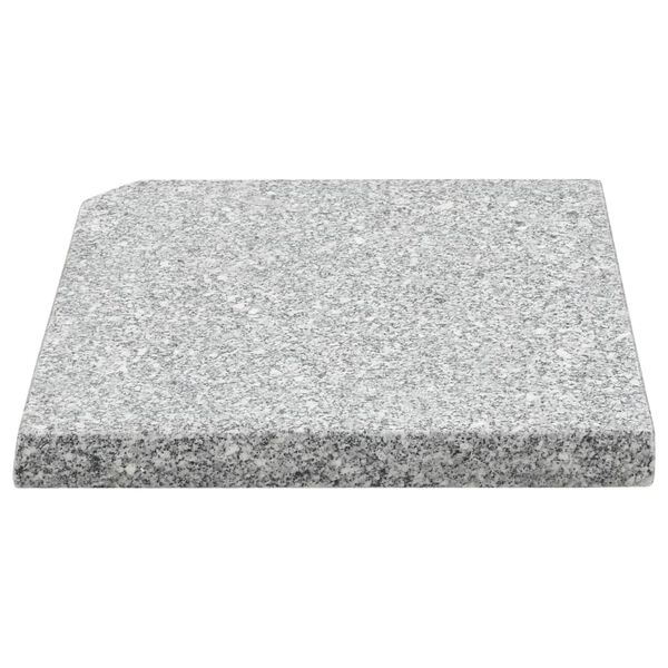 vidaXL Plaque de poids carr&eacute;e pour parasol Granit 25 kg Gris