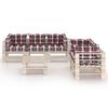 vidaXL Salon palette de jardin 6 pcs avec coussins bois de pin