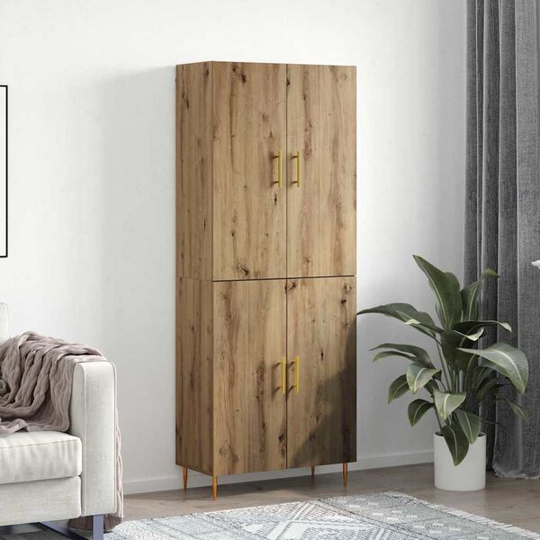 vidaXL Haut Armoire Montage mural ch&ecirc;ne artisanal 69,5 x 34 x 180 cm