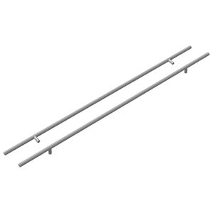 vidaXL Poign&eacute;e de cabinet 2 pi&egrave;ces Argent&eacute; 800 mm Acier inoxydable