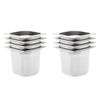 vidaXL R&eacute;cipients Gastronorm 8 pcs GN 1/6 150 mm Acier inoxydable