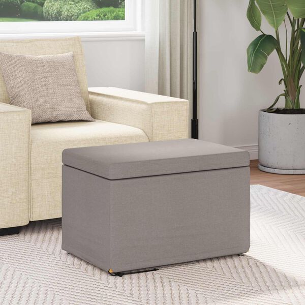 vidaXL Tabouret Taupe 61 x 41 x 40 cm Tissu et bois stratifi&eacute;