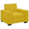 vidaXL Fauteuil canap&eacute; jaune 100x78x84 cm velours