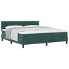 vidaXL Lit &agrave; ressorts avec matelas Vert fonc&eacute; 180 x 200 cm Velours