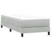 vidaXL Sommier &agrave; lattes de lit et matelas gris clair 80x220 cm velours