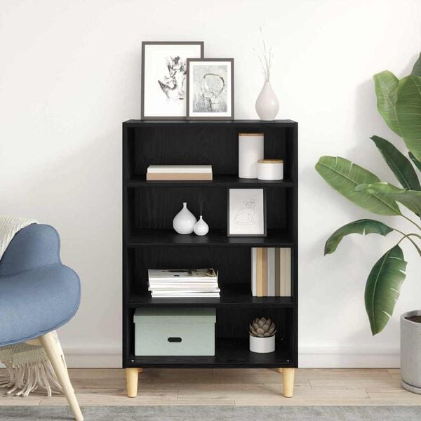 vidaXL Buffet Ch&ecirc;ne noir 57 x 35 x 89.5 cm Bois d'ing&eacute;nierie