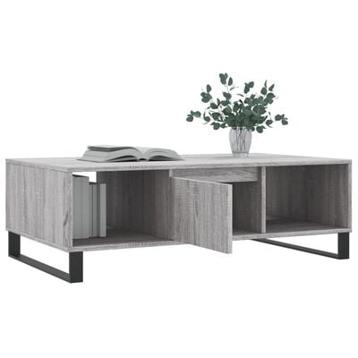 vidaXL Table basse sonoma gris 104x60x35 cm bois d'ingénierie