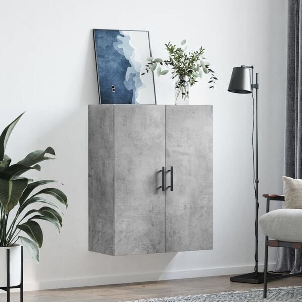 vidaXL Armoire murale gris béton 69,5x34x90 cm