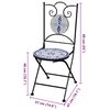 vidaXL Chaises pliables de bistro 2 pcs Céramique Bleu et blanc