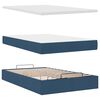 vidaXL Lit ottoman avec matelas et LED bleu 120x190 cm tissu
