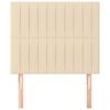 vidaXL T&ecirc;te de lit Cr&egrave;me 90x5x118/128 cm Tissu