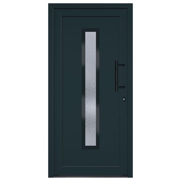 vidaXL Porte d'entr&eacute;e anthracite 98x200 cm PVC
