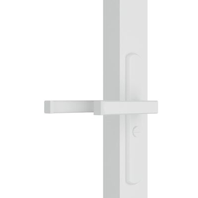 vidaXL Porte intérieure 93x201,5 cm Blanc Verre ESG et aluminium