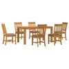 vidaXL Ensemble de salle &agrave; manger 7 pc Gris Bois de ch&ecirc;ne massif