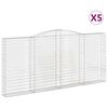vidaXL Paniers &agrave; gabions arqu&eacute;s 5 pcs 400x30x180/200 cm Fer galvanis&eacute;