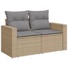 vidaXL Salon de jardin avec coussins 4 pcs beige r&eacute;sine tress&eacute;e