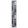 vidaXL Tapis BCF Gris avec motif de blocs 60x500 cm