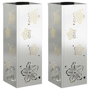vidaXL Lumi&egrave;re de chemin LED solaire 2 pc Blanc chaud 18 x 18 x 50 cm