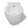 vidaXL Ensemble de toilette et bidet sur pied blanc c&eacute;ramique