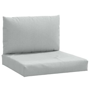 vidaXL Coussins de palette lot de 2 gris clair m&eacute;lang&eacute; tissu