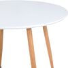 vidaXL Table à manger Blanc et chêne 90x73,5 cm MDF