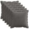 vidaXL Housse de coussin 6 pc HOUTEN Gris fonc&eacute; 45 x 45 cm
