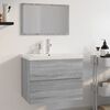 vidaXL Meubles de salle de bain Sonoma gris Bois d'ing&eacute;nierie